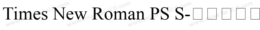 Times New Roman PS S字体转换